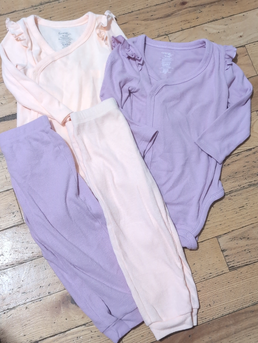 GUC Bodysuit And Pants Sets 18-24M Basics Ruffles Outfits *C7